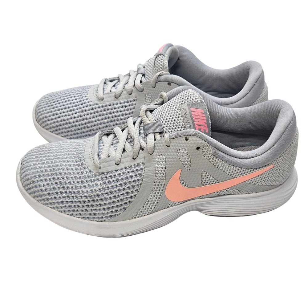 Nike Revolution 4 Pure Platinum‎ Sunset Women's Running Shoes Gray Pink Size 8.5 - Picture 2 of 12